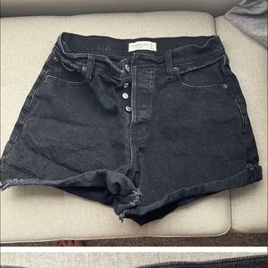Abercrombie Curve Love High Rise Dad denim Shorts 29/8